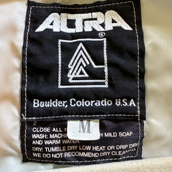 Vintage Altra Down Puffer Vest Womens M Boulder CO Pale Gray Sleeveless Jacket - Picture 6 of 9